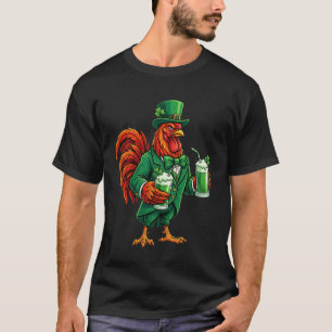 Shamrock Lucky Chicken St. Patricku2019s Day Farm T-Shirt