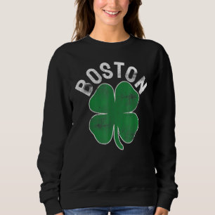 Shamrock Massachusetts Boston ST PATRICKS DAY Iris Sweatshirt