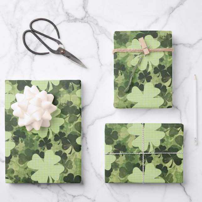 Shamrock Meadow 3 Wrapping Paper Sheet (Front)