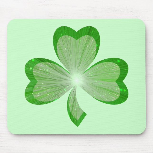 Shamrock mousepad green (Front)