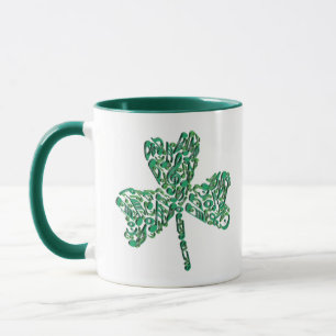Shamrock Music Notes Ornament Mug