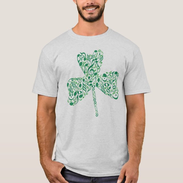 Shamrock Music Notes T-Shirt (Front)