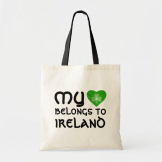 Shamrock 'My heart belongs to Ireland' bag black