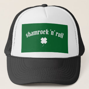Shamrock n roll St Patrick's Day Trucker Hat