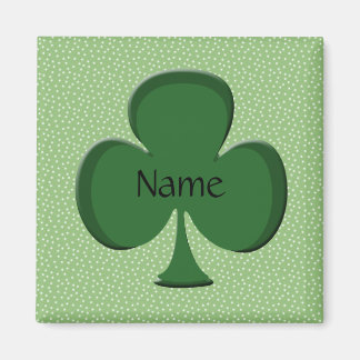 Shamrock Name Square Magnet Template