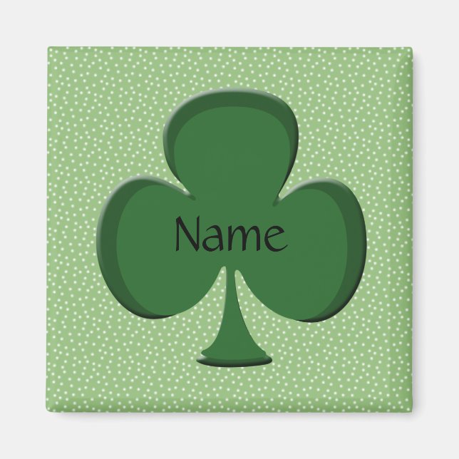 Shamrock Name Square Magnet Template (Front)