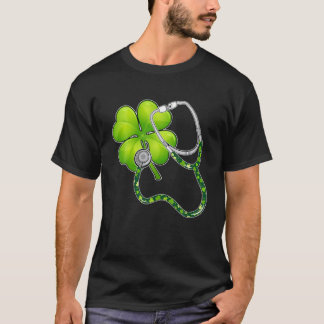 Shamrock Nurse Irish Stethoscope Nurse St. Patrick T-Shirt