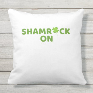 Shamrock on st patrick's day clover cushion