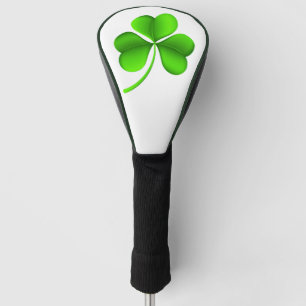 Shamrock on white dccnt golf head cover