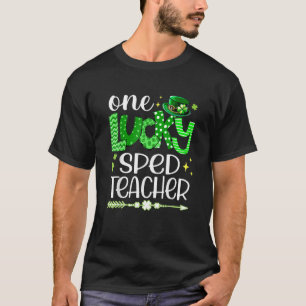 Shamrock One Lucky Sped Teacher St. Patrick's Day T-Shirt