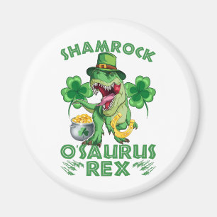 Shamrock O'saurus Rex St. Patrick's Day Magnet