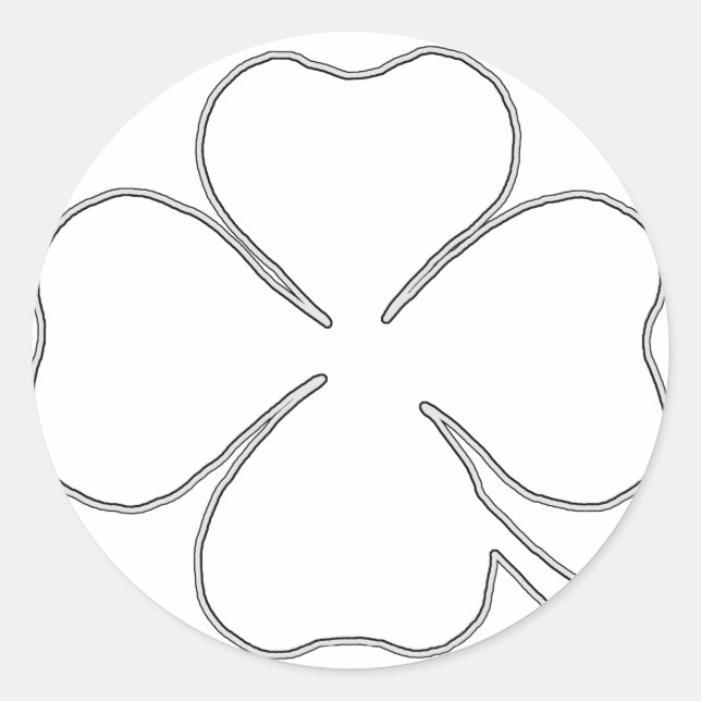 Shamrock Outline Sticker (Front)
