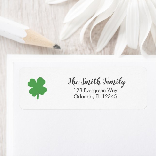 Shamrock Painting Art Address Label (Insitu)