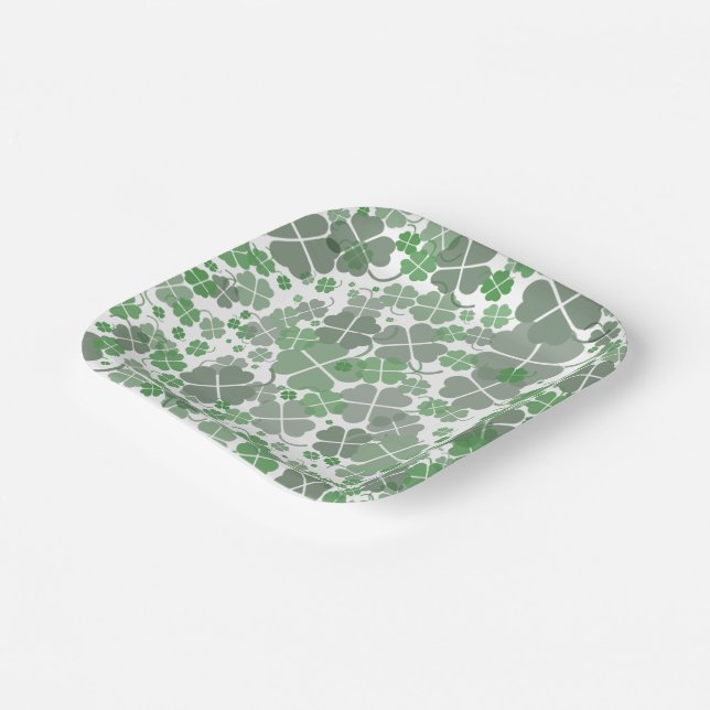 Shamrock Paper Plate (Angled)