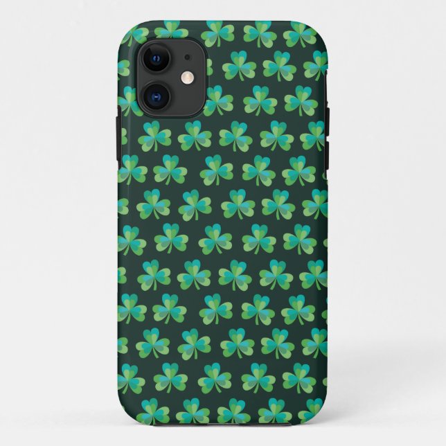 Shamrock Pattern Black iPhone 5/5S Barely There Case-Mate iPhone Case (Back)