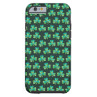 Shamrock Pattern Black iPhone 6/6S Tough Case