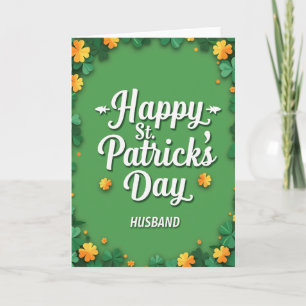 Shamrock Pattern Husband Card