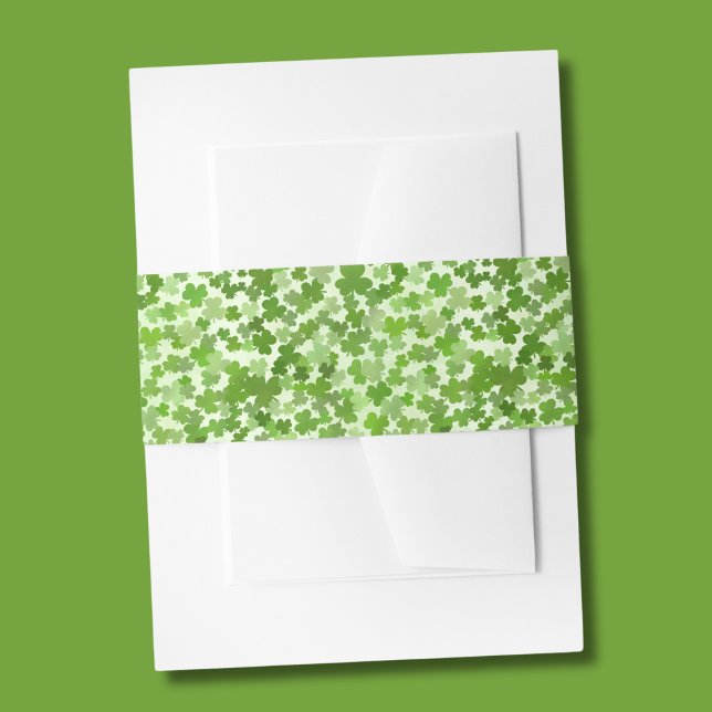 Shamrock Pattern Invitation Belly Band (Creator Uploaded)