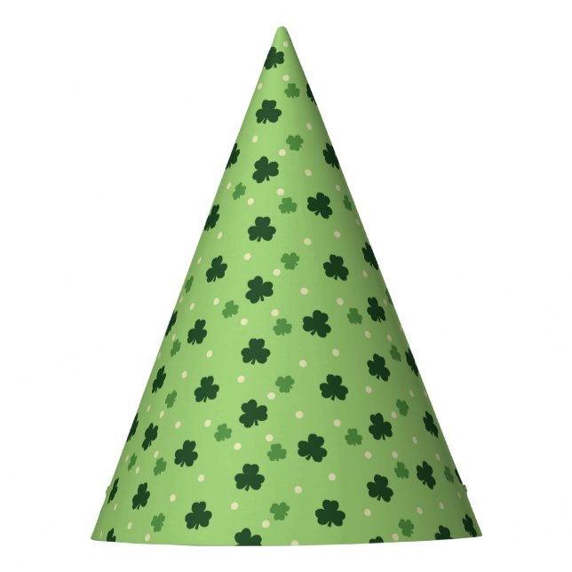 Shamrock Pattern Paper Party Hats (Front)