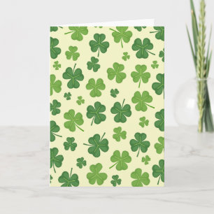 Shamrock Pattern Spring Card
