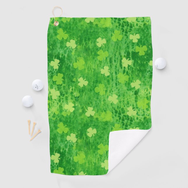 Shamrock Pattern - St Patricks Day - Golf Towel (InSitu)
