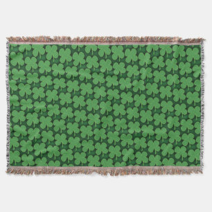 Shamrock Pattern Throw Blanket
