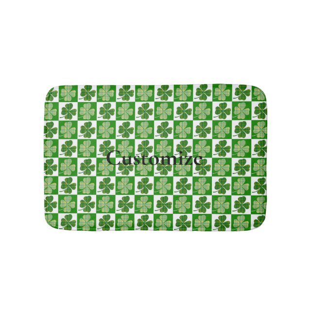 Shamrock Pattern  Thunder_Cove Bath Mat (Front)