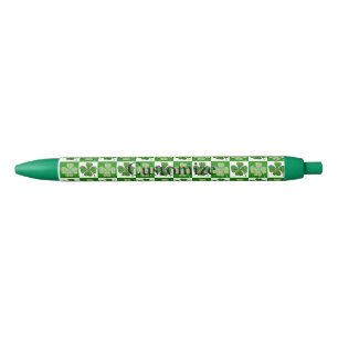 Shamrock Pattern Thunder_Cove Black Ink Pen
