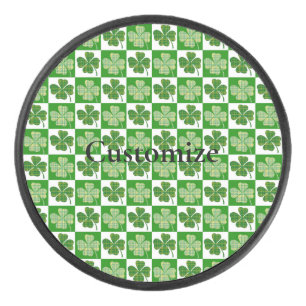Shamrock Pattern Thunder_Cove Hockey Puck