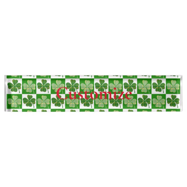 Shamrock Pattern  Thunder_Cove Nameplate (Front)