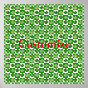 Shamrock Pattern Thunder_Cove Poster