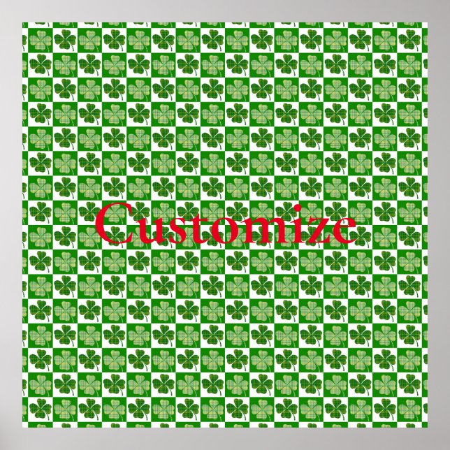 Shamrock Pattern  Thunder_Cove Poster (Front)