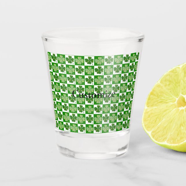 Shamrock Pattern  Thunder_Cove Shot Glass (Front)