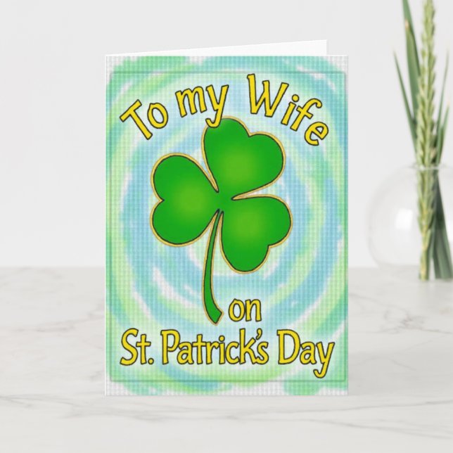 Shamrock Pattern Wife Card (Front)