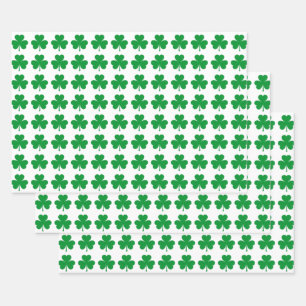Shamrock Pattern Wrapping Paper Sheet