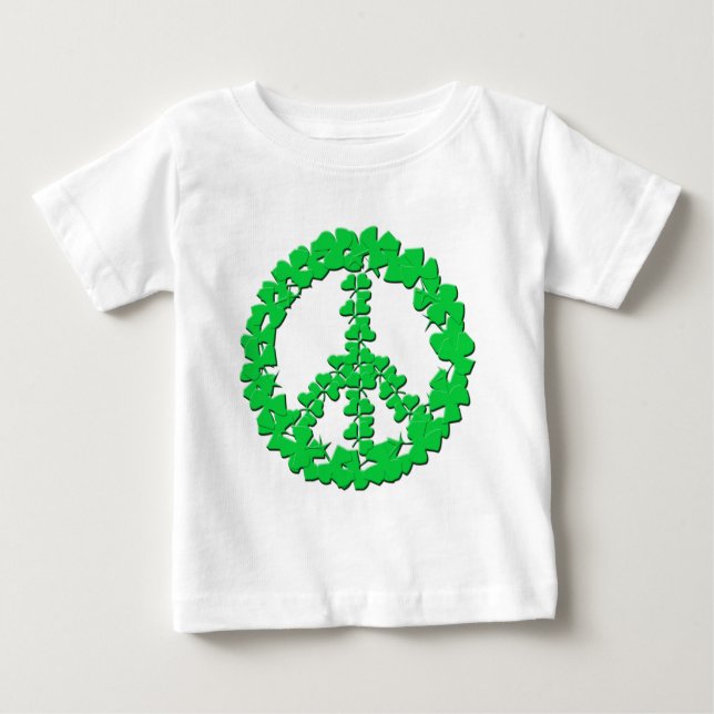 Shamrock Peace Sign Products Baby T-Shirt (Front)
