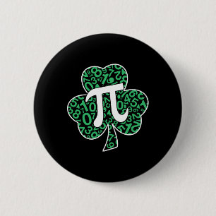 Shamrock Pi Day Cute St. Patrick's Day And Math Lo 6 Cm Round Badge
