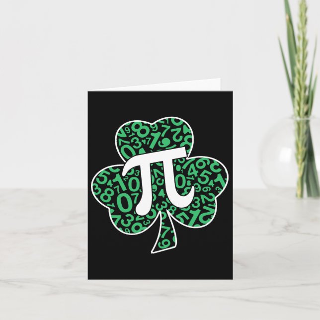 Shamrock Pi Day Cute St. Patrick's Day And Math Lo Card (Front)