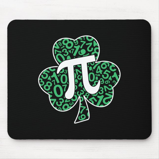 Shamrock Pi Day Cute St. Patrick's Day And Math Lo Mouse Pad (Front)