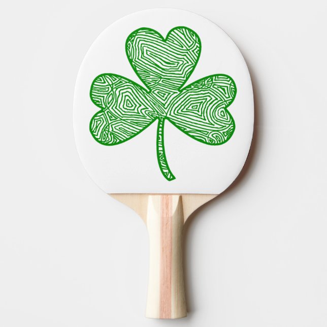 Shamrock Ping Pong Paddle (Front)