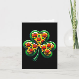 Shamrock Pizza St Patricks Day Irish Fast Food Lov Card