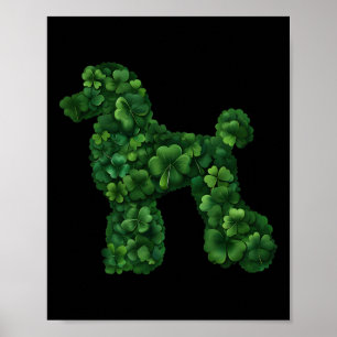 Shamrock Poodle Dog St. Patrick's Day Poster