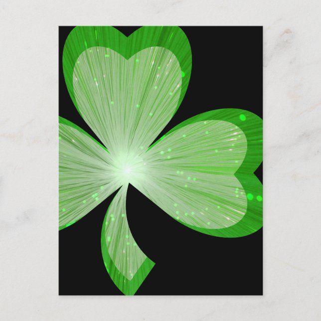 Shamrock postcard black (Front)