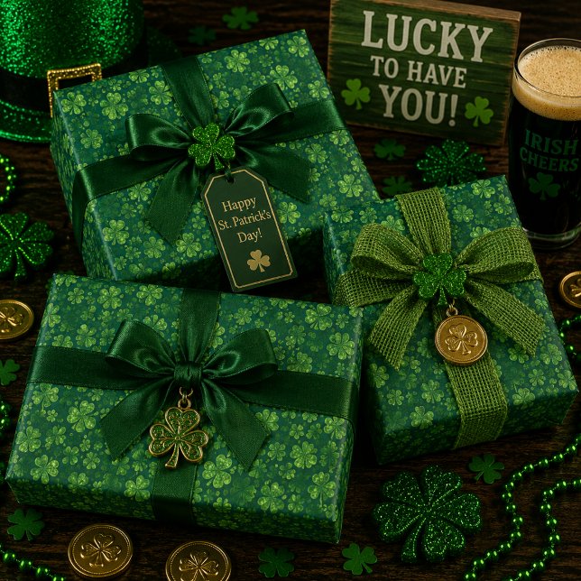 Shamrock Rain Wrapping Paper Sheet (Creator Uploaded)