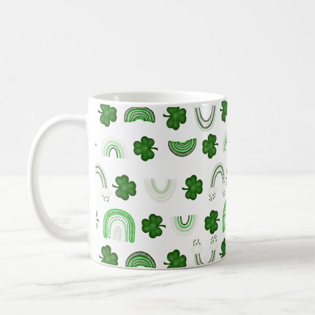 Shamrock Rainbows Coffee Mug (Left)