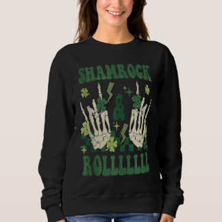 SHAMROCK & ROLLLLLL Heavy Metal Punk Rock St Patri Sweatshirt