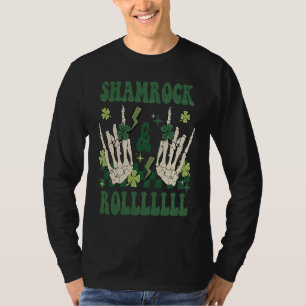 SHAMROCK & ROLLLLLL Heavy Metal Punk Rock St Patri T-Shirt