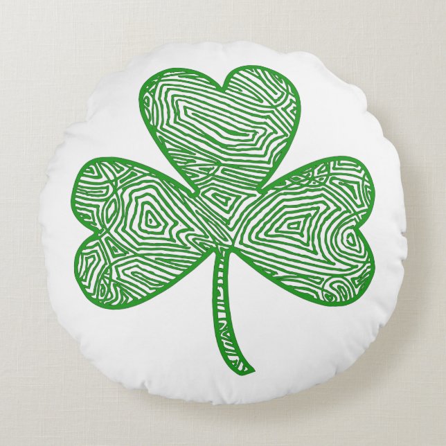 Shamrock Round Cushion (Front)