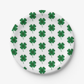 Shamrock Saint Patrick's Day  Paper Plate
