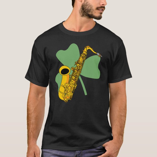 Shamrock Saxophone T-Shirt (Front)